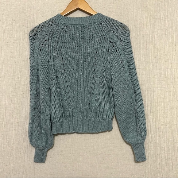 American Eagle Blue Ribbed Sweater size XS - Picture 3 of 6